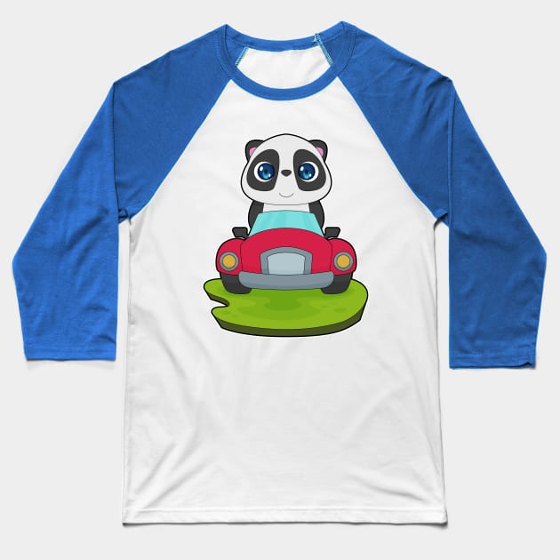 Panda Car Baseball T-Shirt by Markus Schnabel